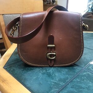 Coach Rich Brown Leather Crossbody Bag
